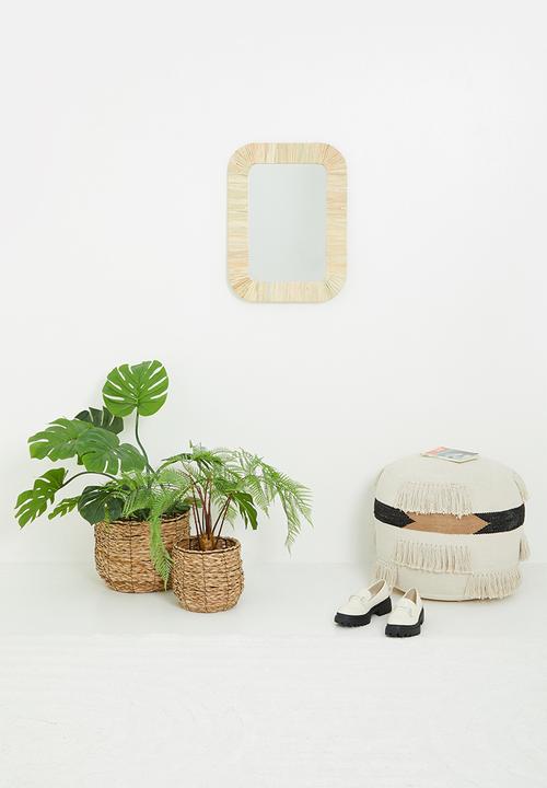 Sixth Floor - Woven rattan mirror - natural