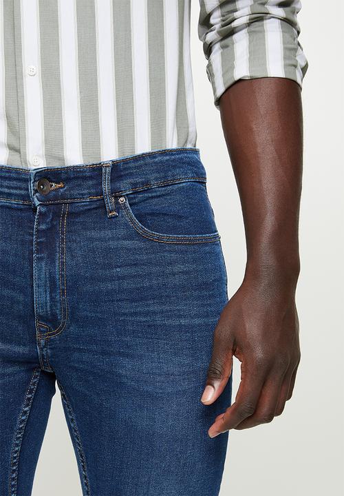 MANGO - Jude skinny dark wash jeans - blue 