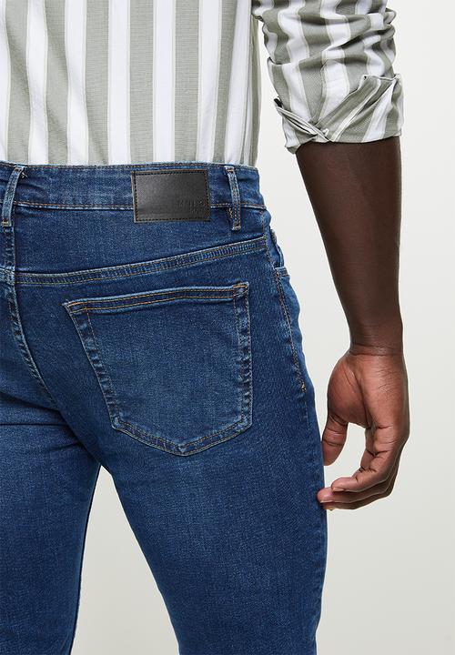 MANGO - Jude skinny dark wash jeans - blue 
