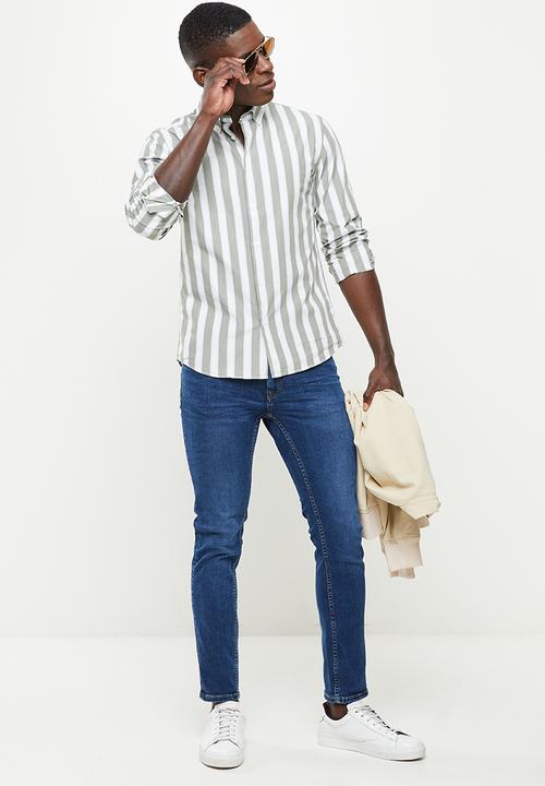 MANGO - Jude skinny dark wash jeans - blue 