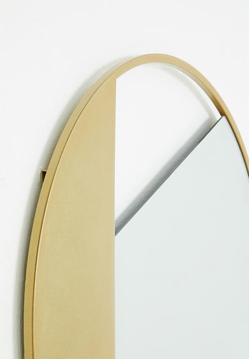 Sixth Floor - Angles round mirror - gold