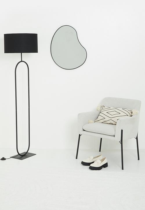 Sixth Floor - Kidney shaped mirror - black