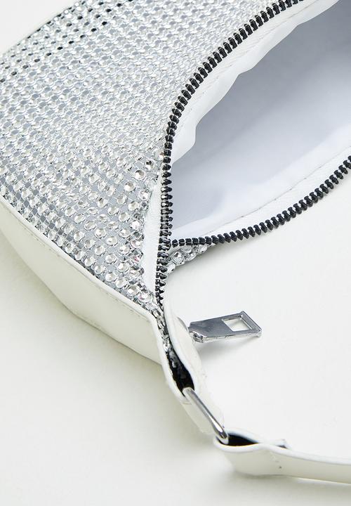 dailyfriday - Diamante baguette bag - silver