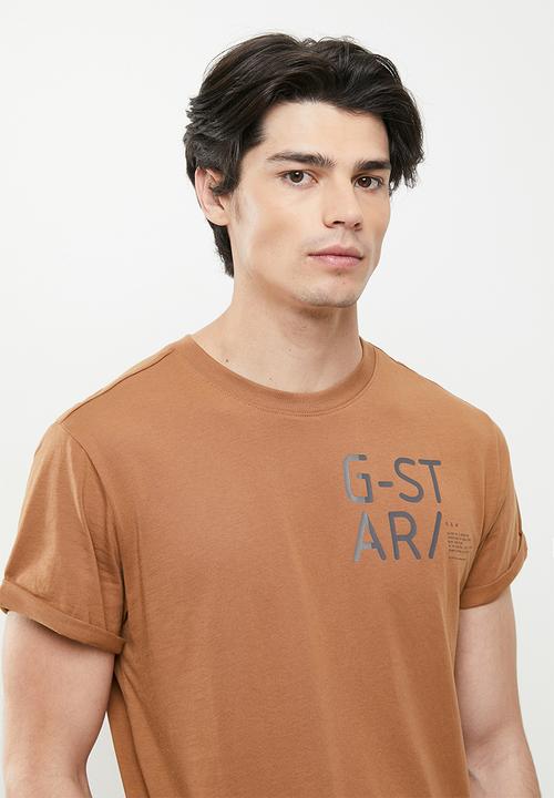G-STAR - Raw r tee short sleeve - brown