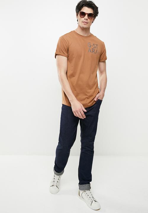 G-STAR - Raw r tee short sleeve - brown