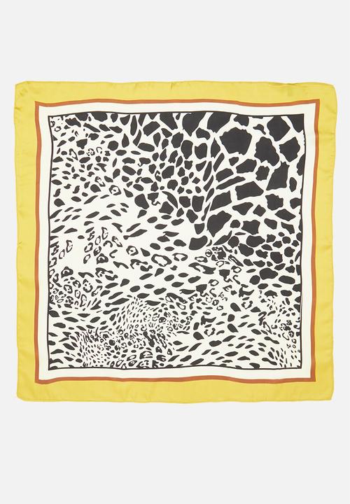 Superbalist - Animal print neckerchief - black & white