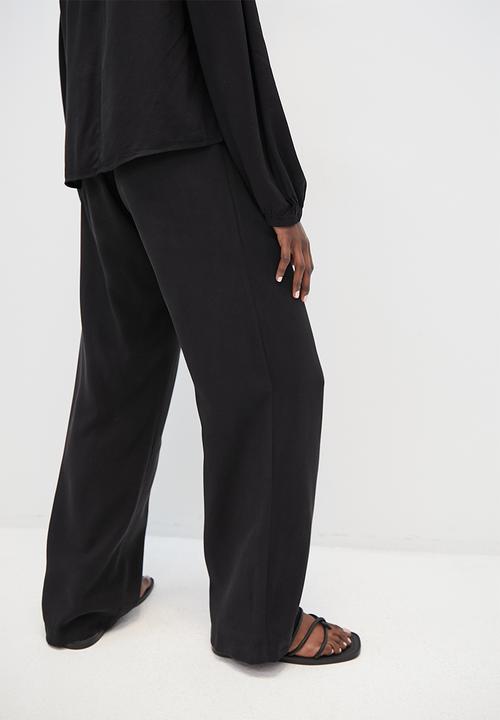 Superbalist - High waisted wide leg trouser - black