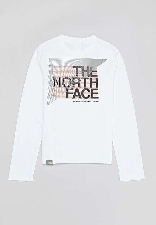 The North Face - Teen graphic long sleeve tee - white