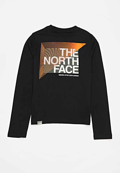 The North Face - Teen graphic long sleeve tee - black