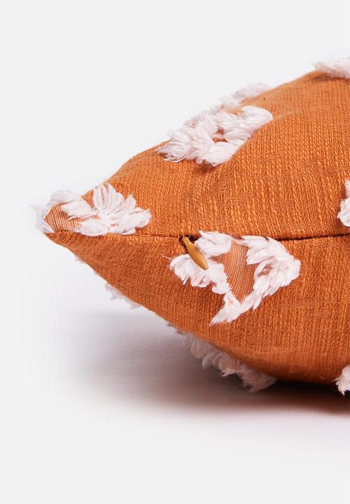 Sixth Floor - Nova tufted cushion cover - brick