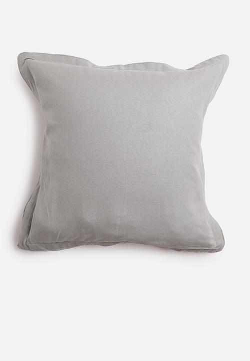Sixth Floor - Oshun cushion cover - light sage & navy