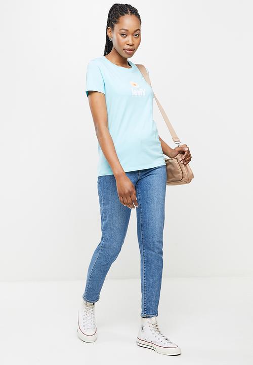Levi’s® - The perfect tee poster logo daisy chest hit angel - blue