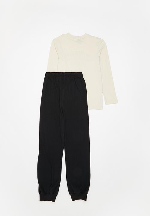 Rebel Republic - Printed pj set - neutral & black
