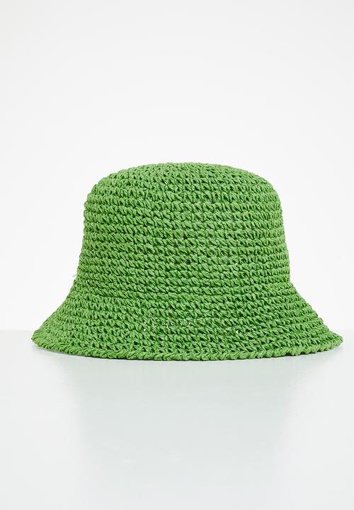 Superbalist - Straw bucket hat - green