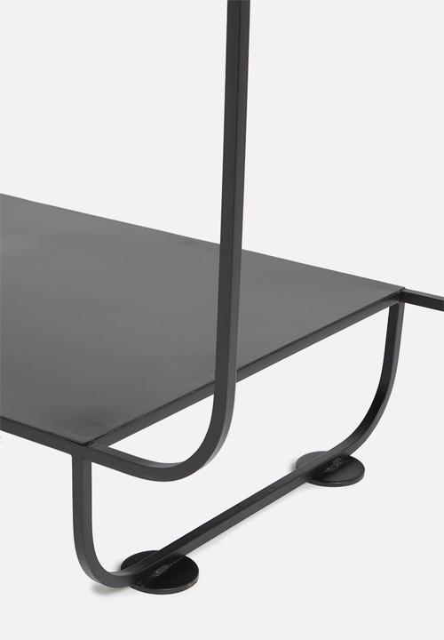 Sixth Floor - Nova 2 shelf metal cabinet - black