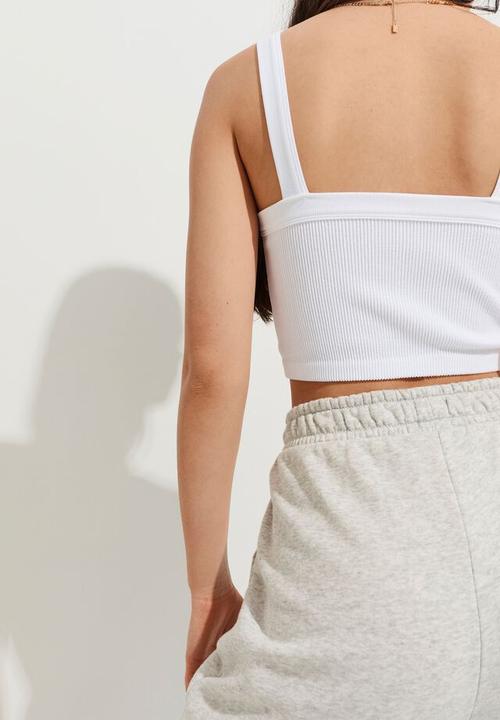 Cotton On - Seamless nelly straight neck tank - white