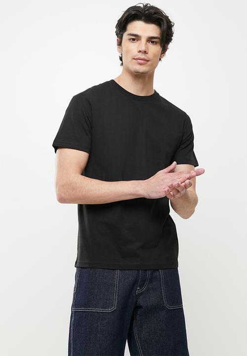 Cotton On - Mens essential crew 3 pack tee - black 