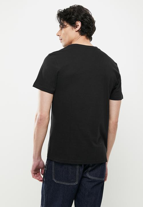 Cotton On - Mens essential crew 3 pack tee - black 