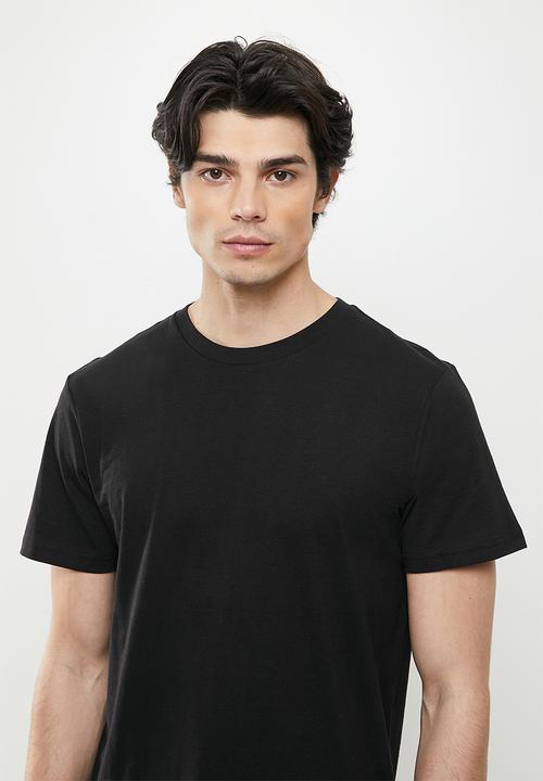 Cotton On - Mens essential crew 3 pack tee - black 