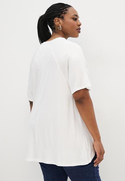 edit Plus - Hi-low easy fit tee - milk