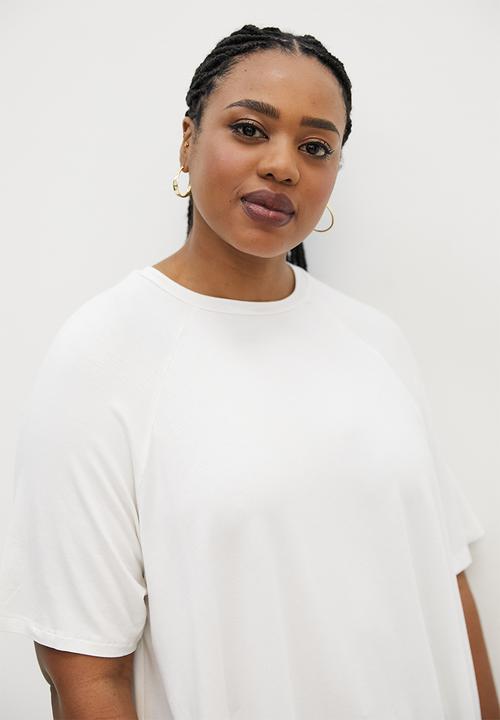 edit Plus - Hi-low easy fit tee - milk