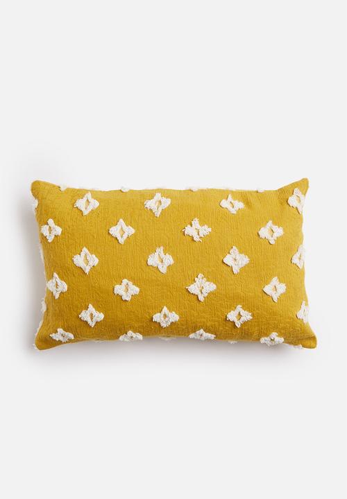 Sixth Floor - Nova tufted cushion cover - mustard