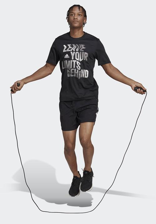 adidas Performance - Designed for Movement AEROREADY HIIT Slogan Tee  - black