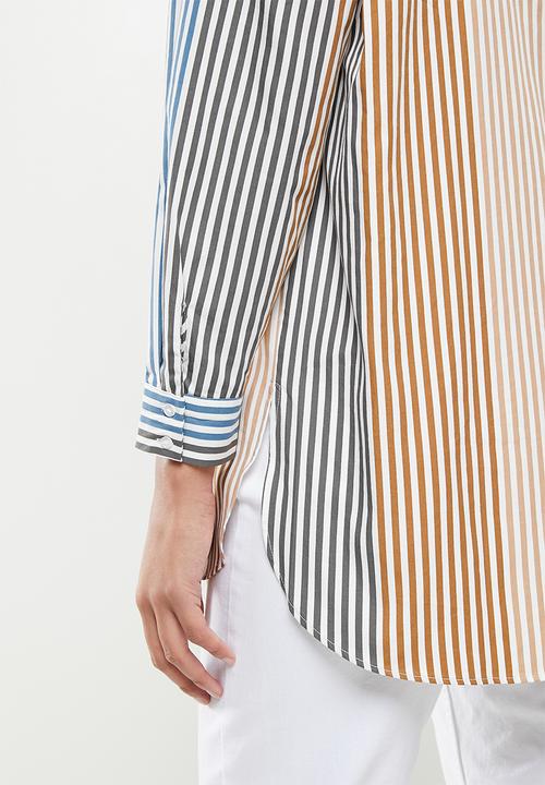 Jacqueline de Yong - Laura life striped loose shirt - multi 