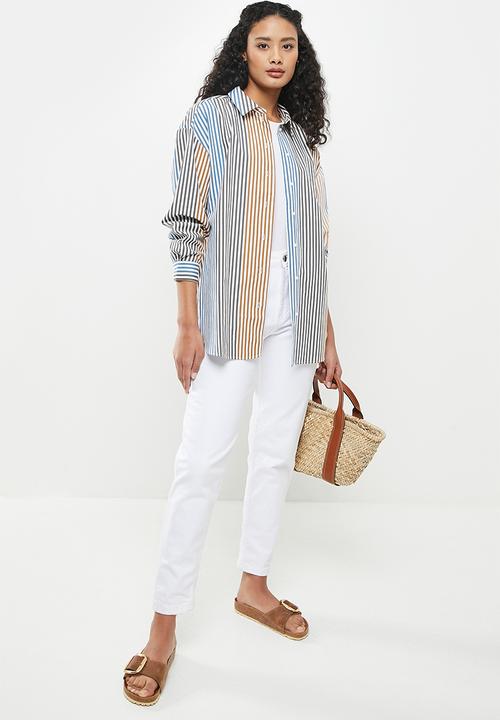 Jacqueline de Yong - Laura life striped loose shirt - multi 