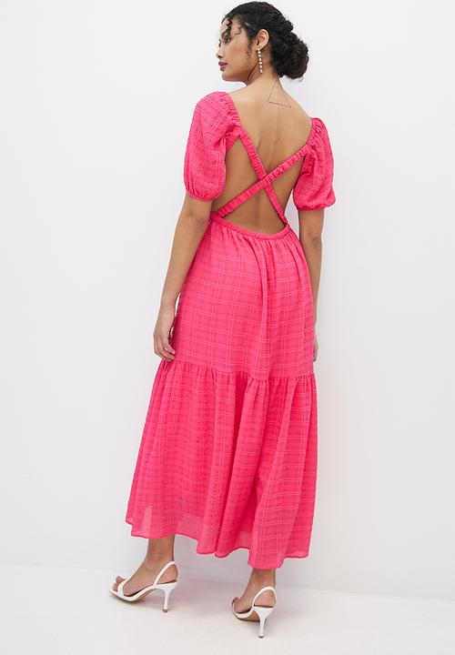 MILLA - Open back maxi dress - raspberry