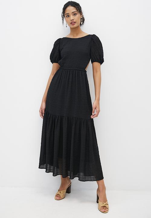 MILLA - Open back maxi dress - black