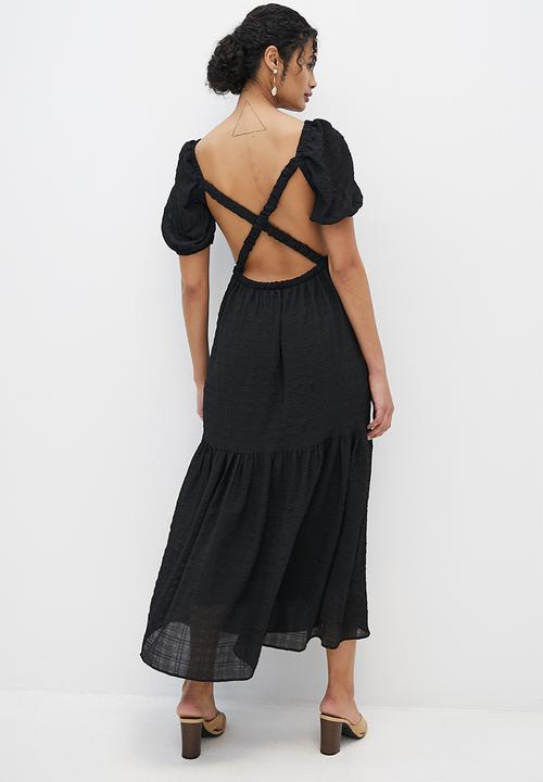 MILLA - Open back maxi dress - black