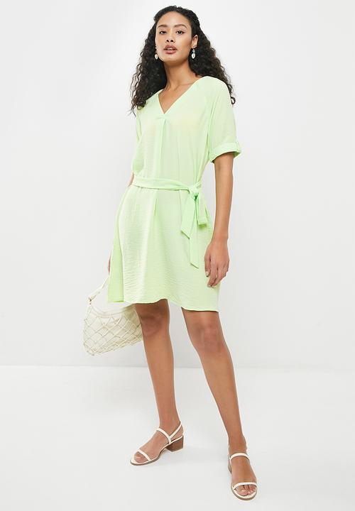 Jacqueline de Yong - Divya short sleeve dress - paradise green