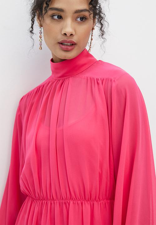 MILLA - Balloon sleeve dress - pink