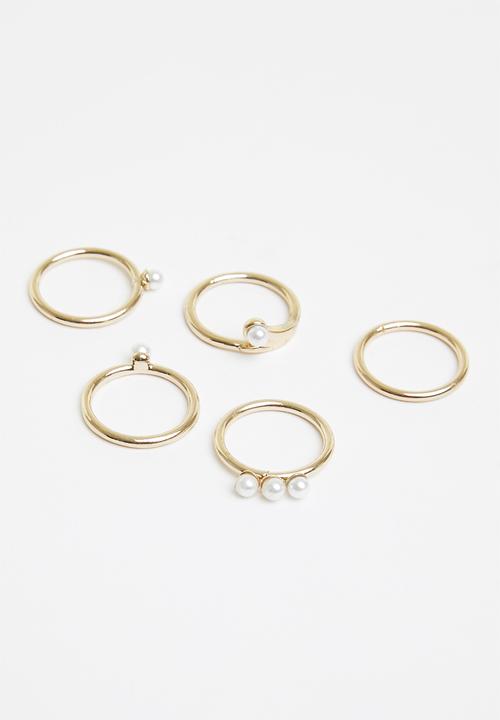 Superbalist - Multipack ring set - gold
