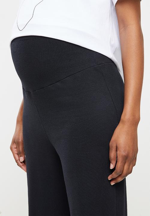 Superbalist - Maternity rib wide leg - black