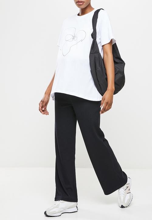 Superbalist - Maternity rib wide leg - black