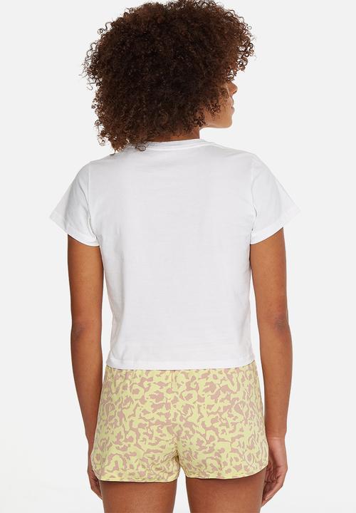 Calvin Klein - Ck one pj set - white/cyber green 