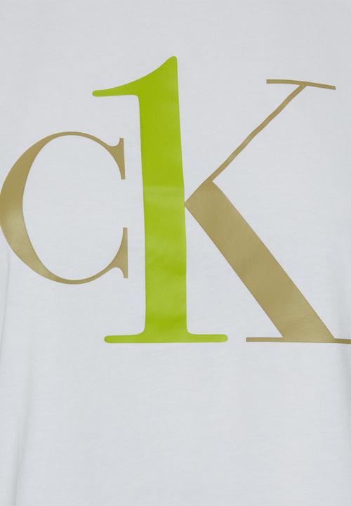 Calvin Klein - Ck one pj set - white/cyber green 