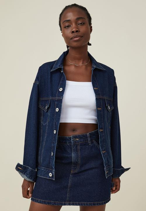 Cotton On - The oversized denim jacket - rinse blue