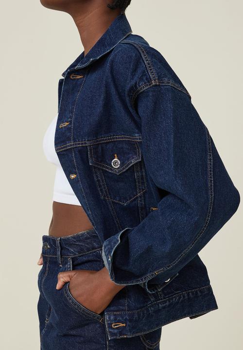 Cotton On - The oversized denim jacket - rinse blue