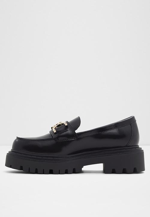 ALDO - Biglane leather platform loafer - black
