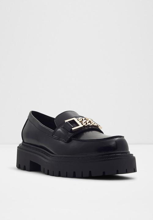 ALDO - Biglane leather platform loafer - black