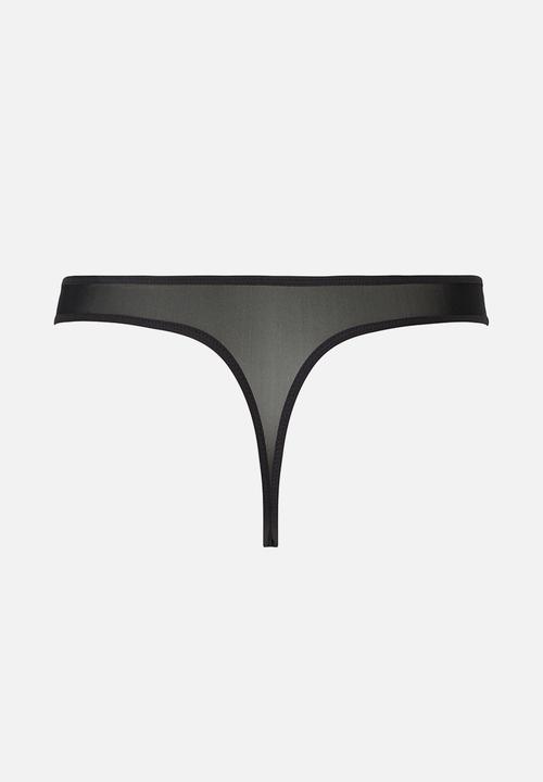 Calvin Klein - Thong sheer marquisette - black