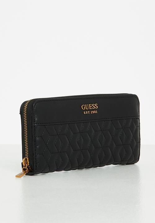 GUESS - Katey slg large zip around - black 