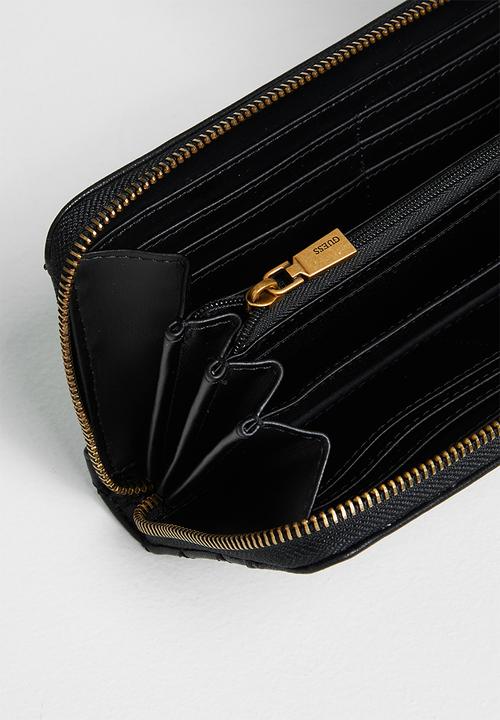 GUESS - Katey slg large zip around - black 