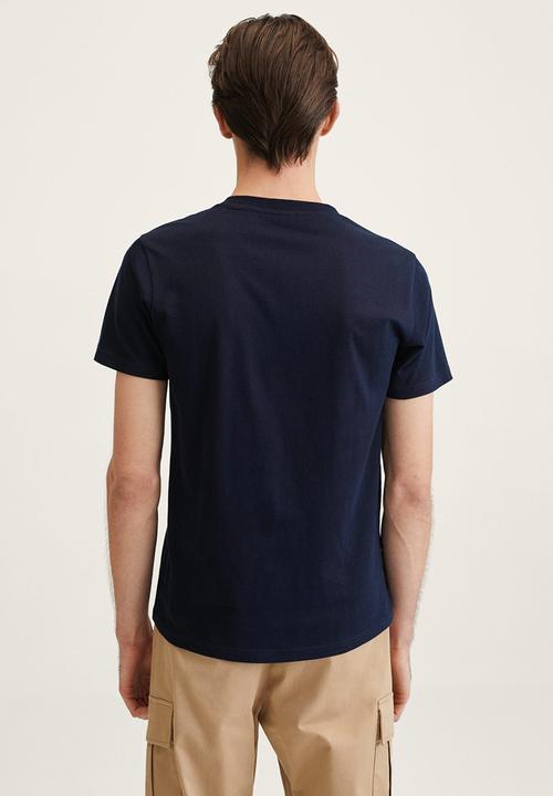 MANGO - Cherlo sustainable cotton T-shirt - dark navy