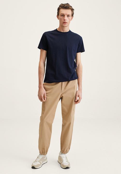 MANGO - Cherlo sustainable cotton T-shirt - dark navy