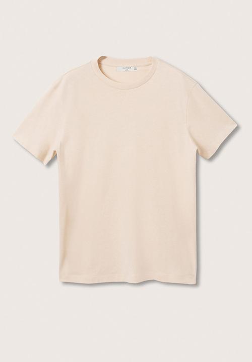MANGO - Cherlo sustainable cotton basic T-shirt - neutral