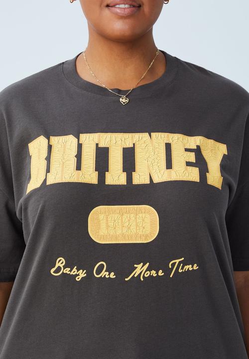 Cotton On - Curve oversized license graphic tee - Britney spears 1999 & ebony